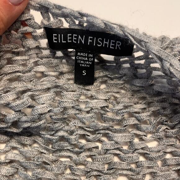 Eileen Fisher Wool Open Knit V Neck Sweater size small - Picture 4 of 7
